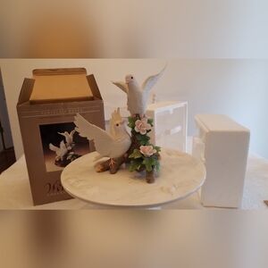 Wellington Collection Handpainted Bisque Porcelain Doves